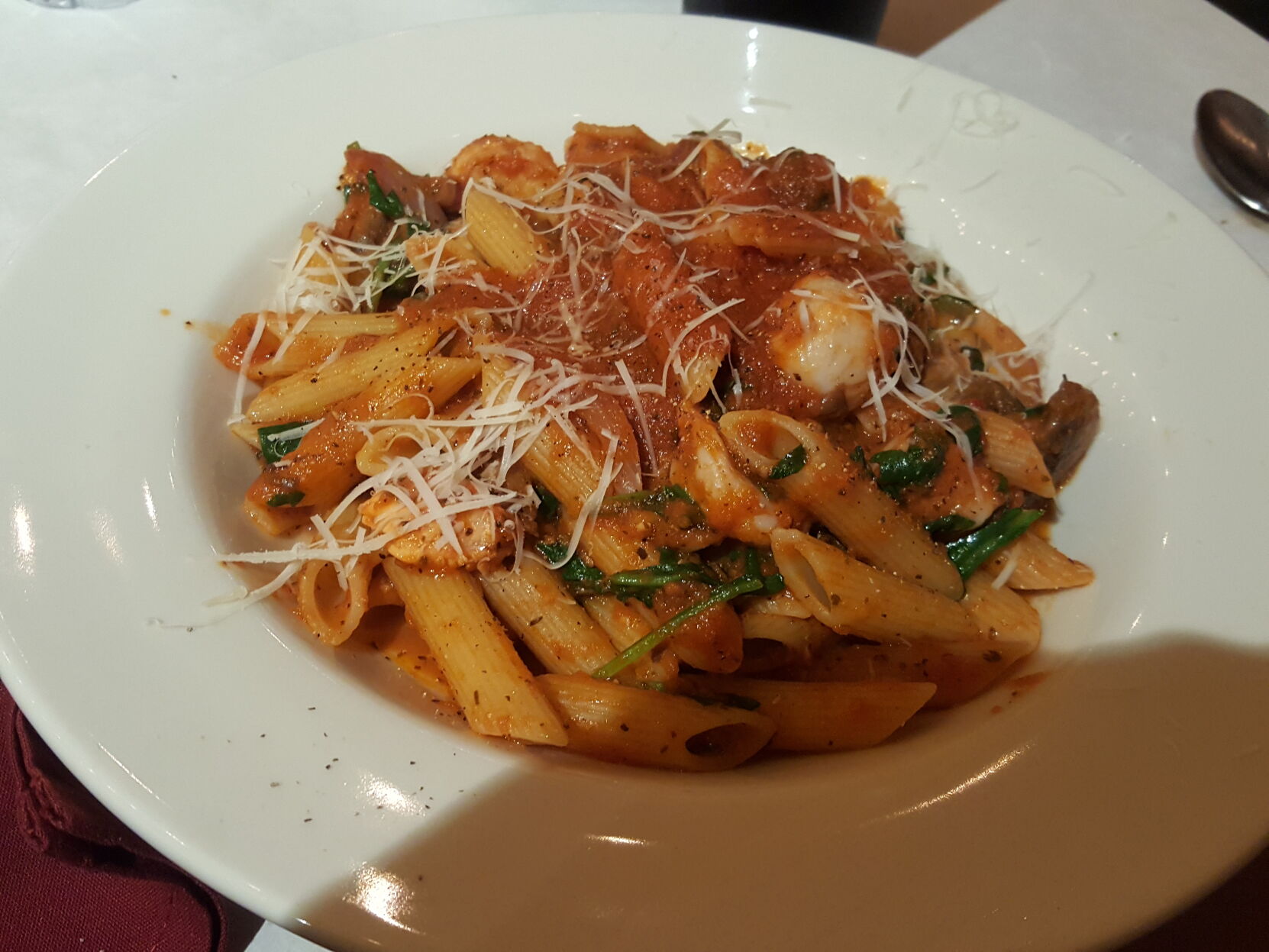 Pasta meal at C&O